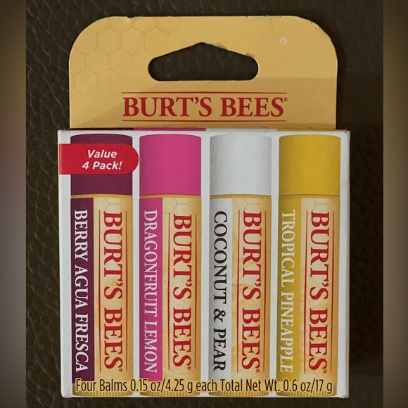 Burt's Bees Lip Balm β Tropical Retreat 4 Pack Set - Picture 2 of 16